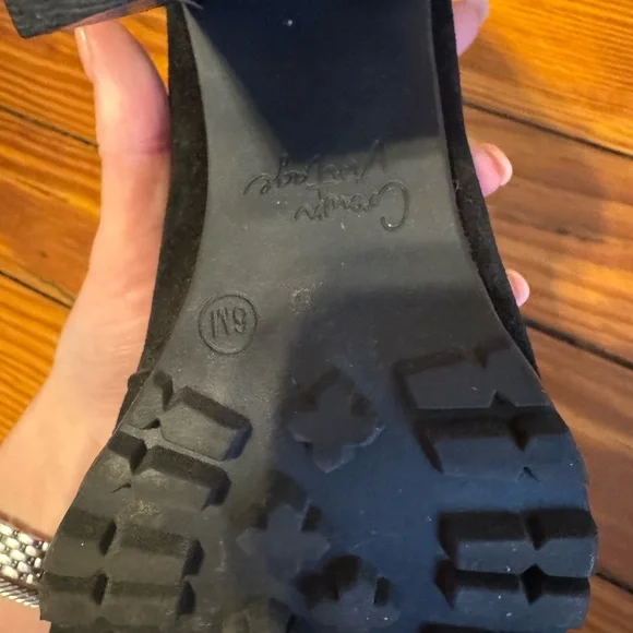 Black Suede Women's Loafers - Picture 3 of 3